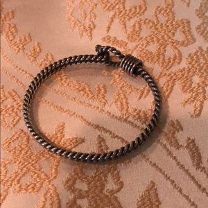 Heavy metal twisted cord bracelet